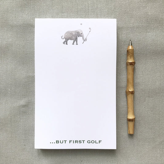 Elephant Golfer Notepad