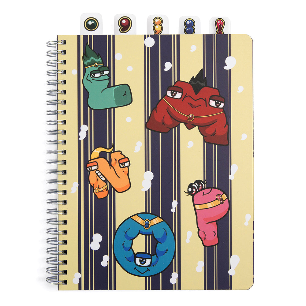 ALPHABET LORE - LMNOP Tabbed Notebook (8.5" Notebook w/ Tabbed Dividers, 144 Pages)