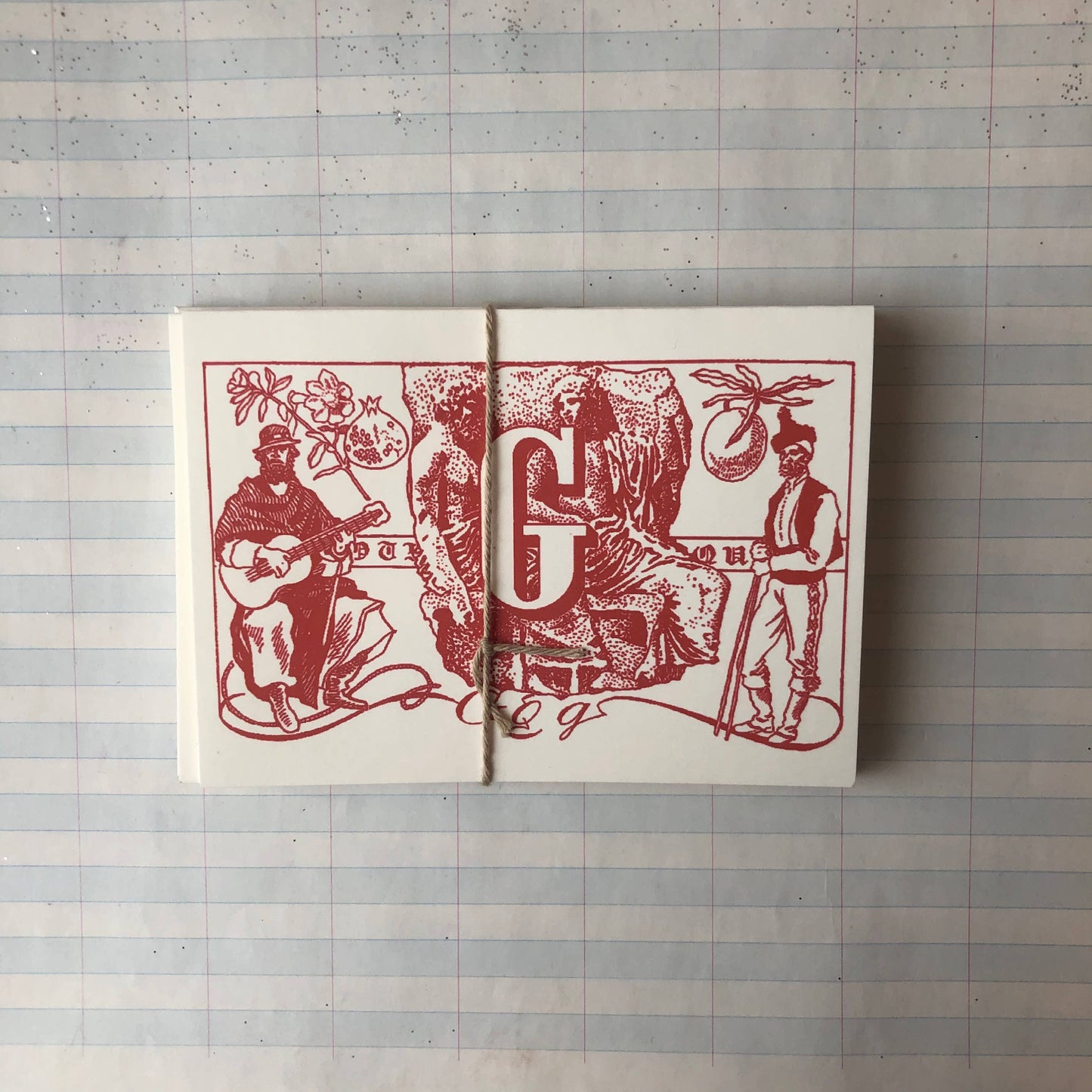 {Parcel} Spanish Monogram Notecards :: G
