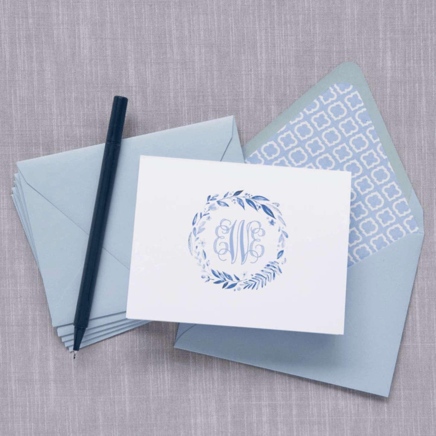 Bluebell Personalized Folded Notes - D41 - CR6