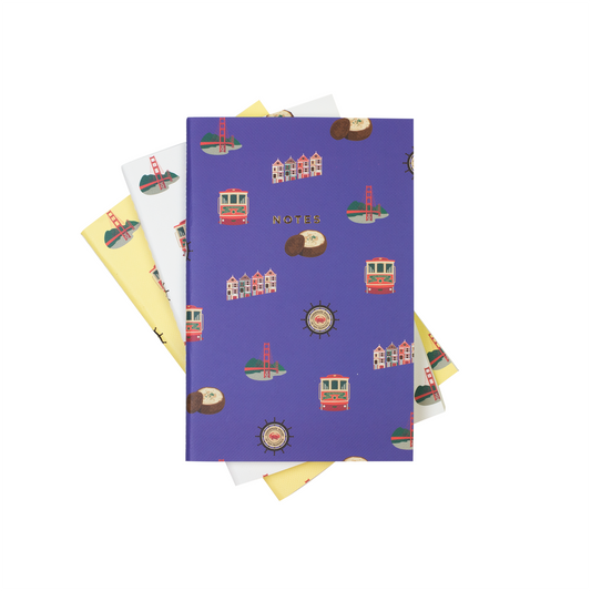 {Hadron Epoch Design Studio} Soft Bound Notebook :: Mini :: San Francisco :: Set of 3