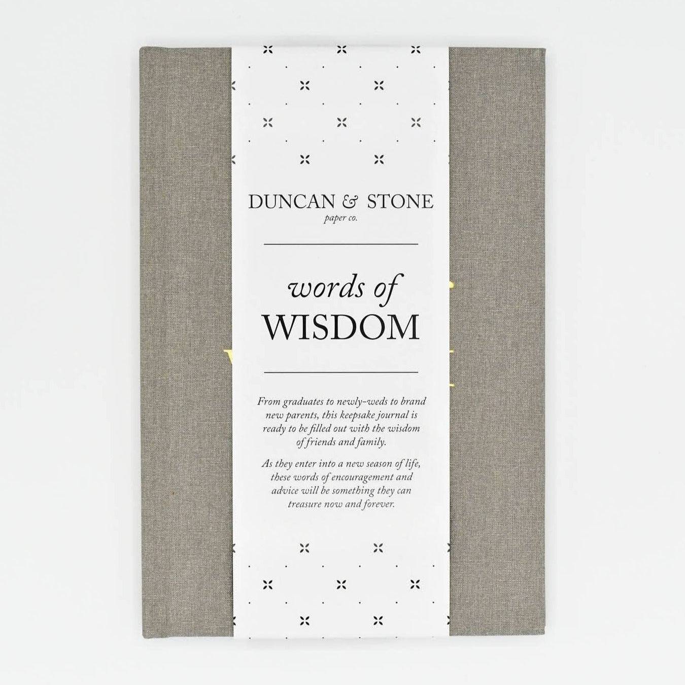 Words of Wisdom Journal for Wedding Guest Book | Baby Shower