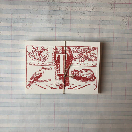 {Parcel} Spanish Monogram Notecards :: T