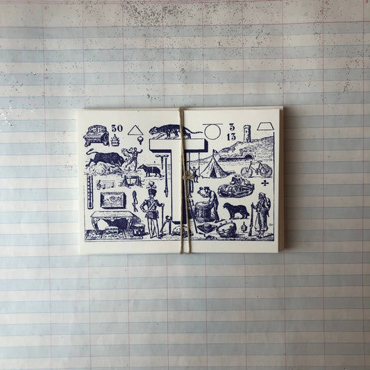 {Parcel} French Monogram Notecards :: T