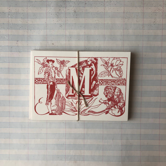 {Parcel} Spanish Monogram Notecards :: M