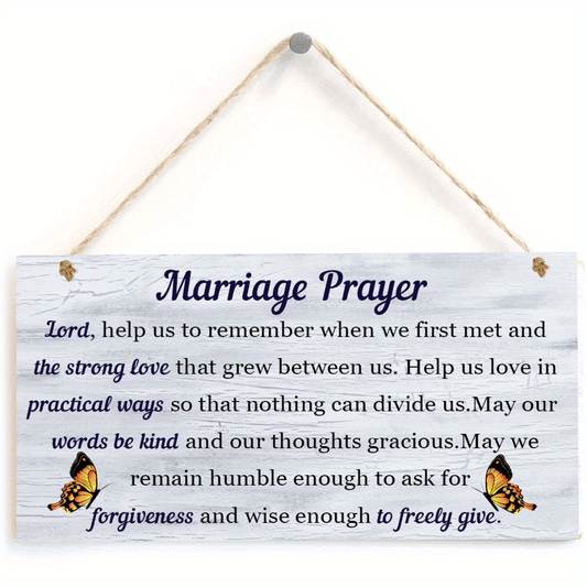 Lord, Help Us Remember Our Love: Marriage Prayer Wood Plaque Wall Hanging Decor