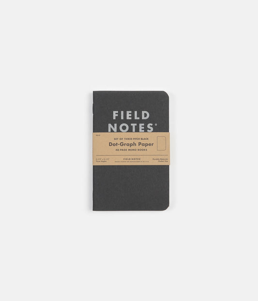 Field Notes Dot Graph Paper Notebooks - Pitch Black -  Small