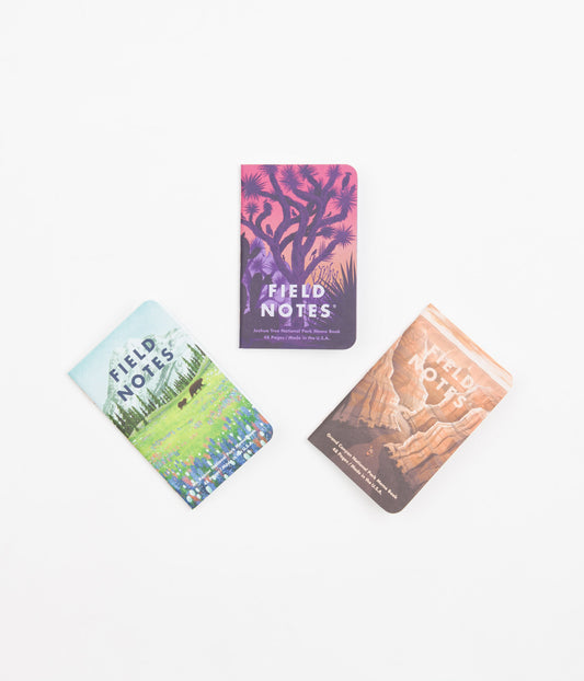 Field Notes National Parks Memo Books (3 Pack) - Grand Canyon / Joshua Tree / Mount Rainier