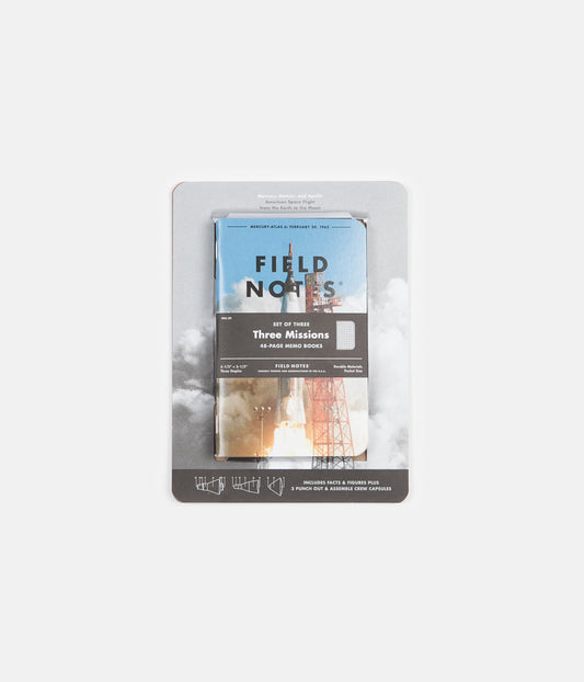 Field Notes Three Missions Memo Books (With Punch Out Models) - Pocket Size
