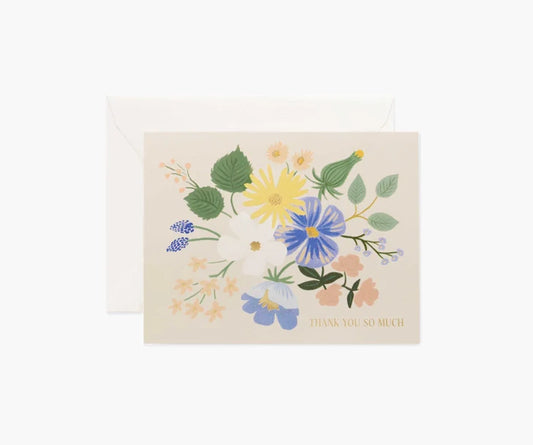 {Rifle Paper Co.} Boxed Notecards :: Garden Party Blue Thank You :: Set of 8