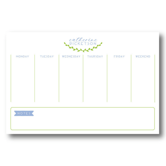 Green Vine Personalized Desk Pad