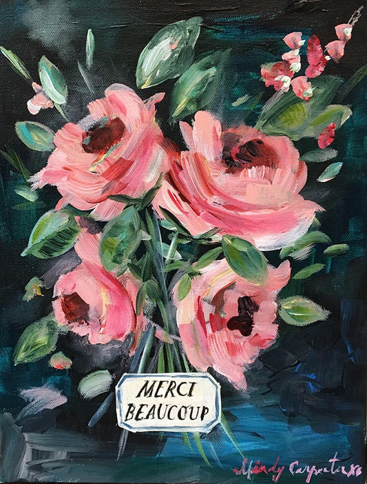 {Carpe Diem Papers} Merci Beaucoup Roses Notecards :: Box of 6