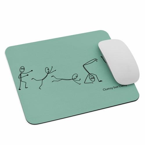 Clumsy But Classy Mouse pad Mouse Mat Fun Desk Accessory in Aqua - zoter Shop