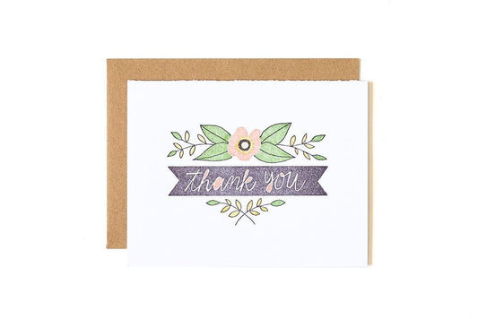 {One Canoe Two} Boxed Notecards :: Banner Thank You :: Set of 4