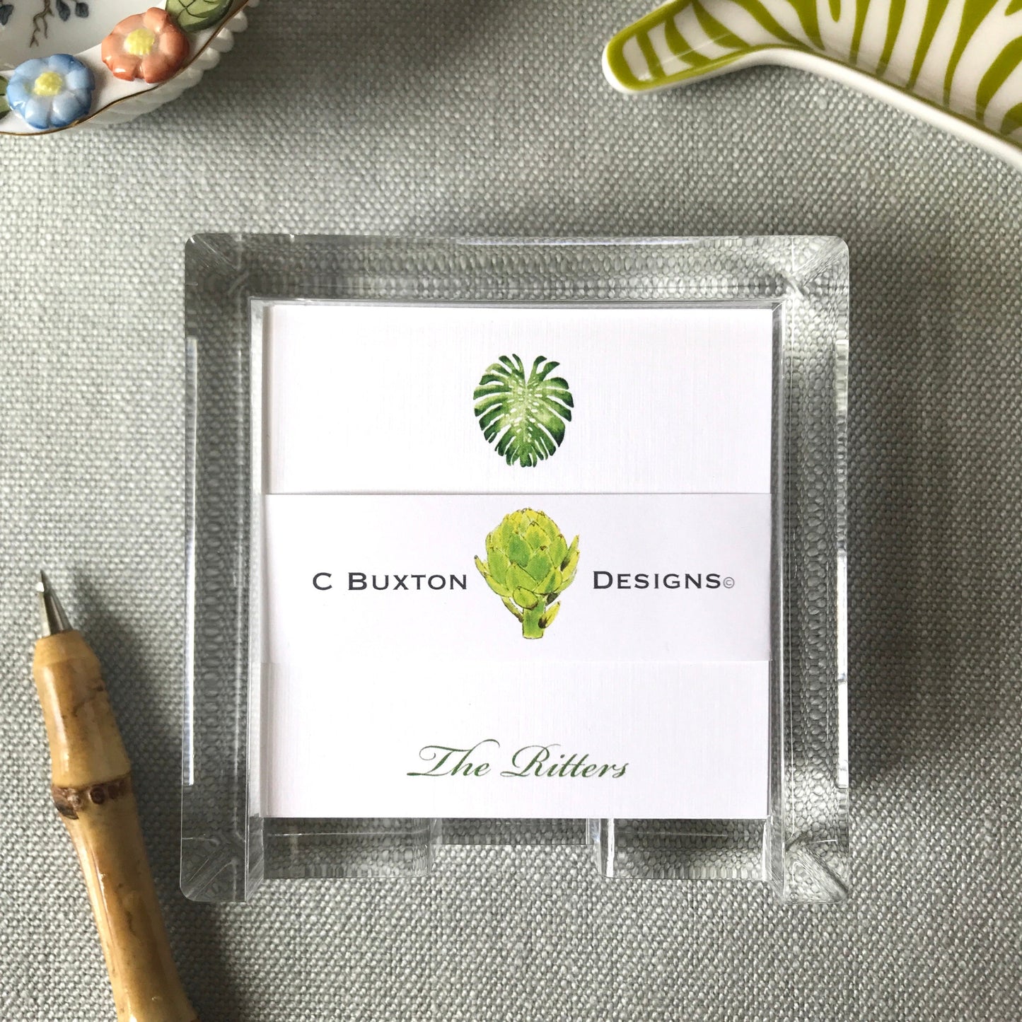 Tiny Notes/Gift Tags with Acrylic Holder