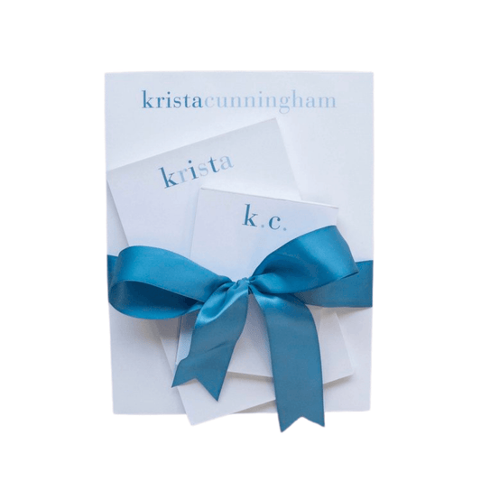 Set of Shaded Blues Personalized Notepads