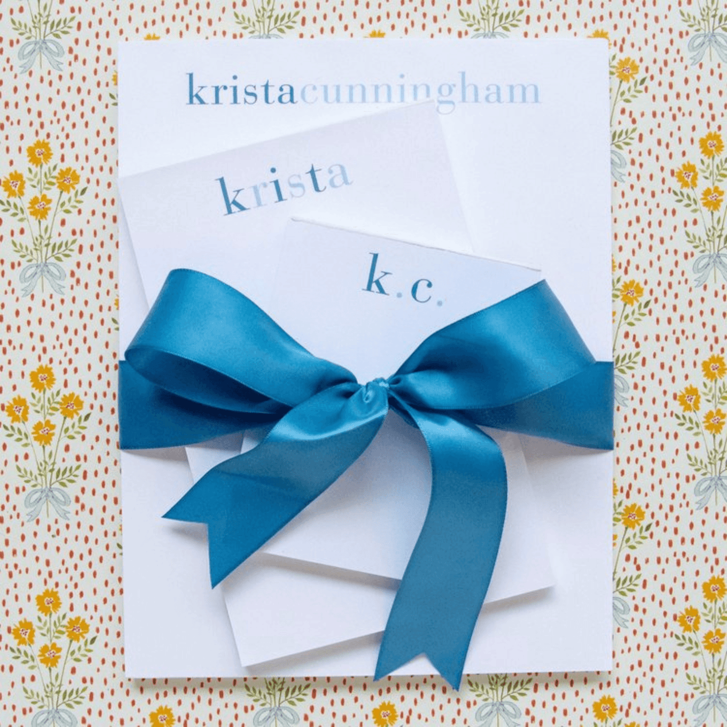 Set of Shaded Blues Personalized Notepads