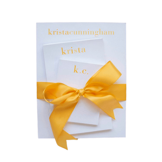 Set of Shaded Yellows Personalized Notepads