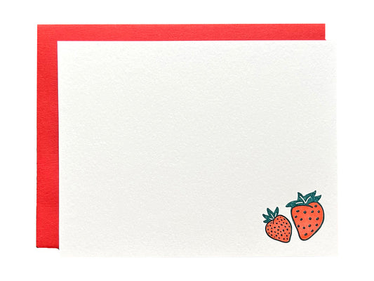 Strawberries Flat Stationery