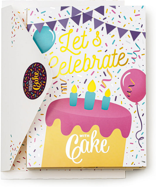 Let's Celebrate Vanilla Confetti Cake Card