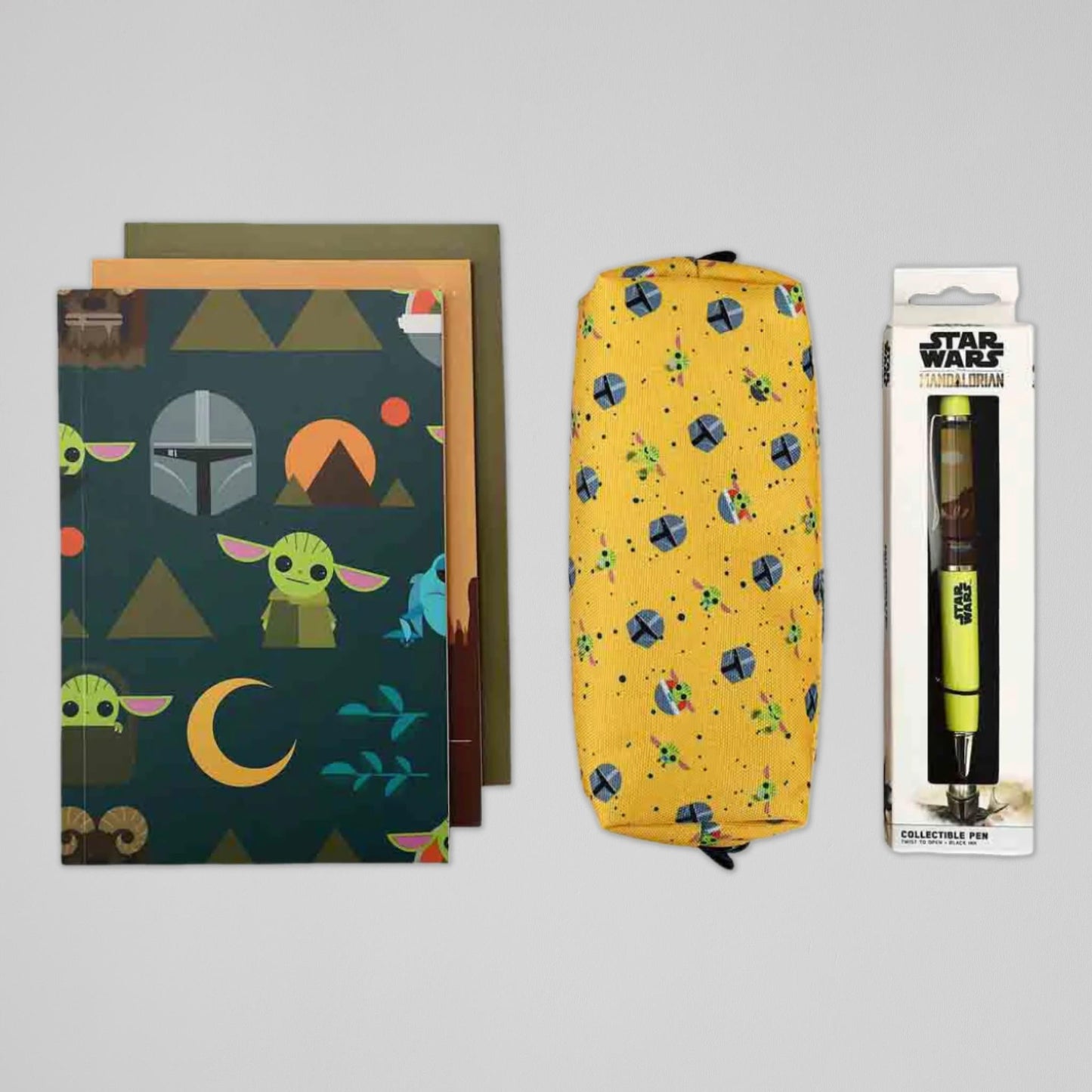 The Mandalorian & Grogu (Star Wars) 3-Pack Journal Stationary Gift Set