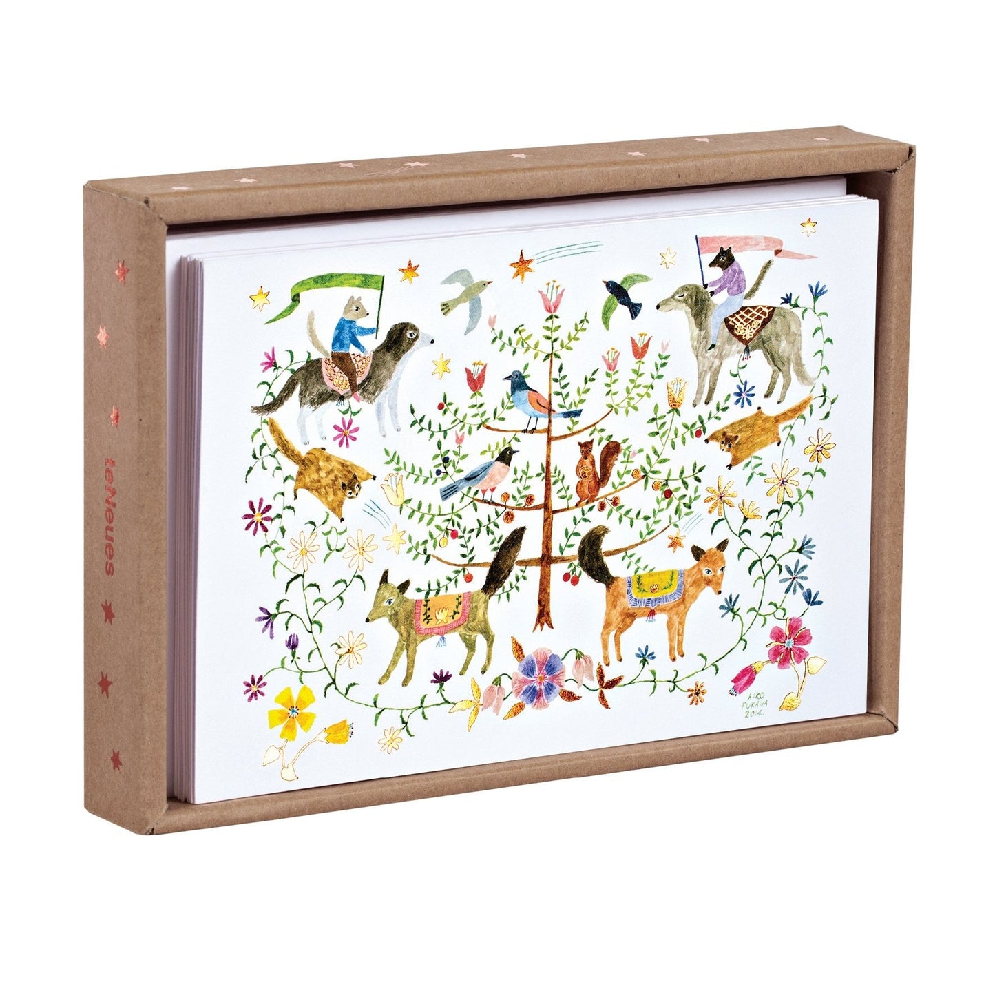 {teNeues} Boxed Luxe Foil Notecards :: Let's Go To Wonderland :: Set of 10